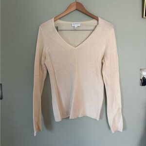 100% cashmere cream top